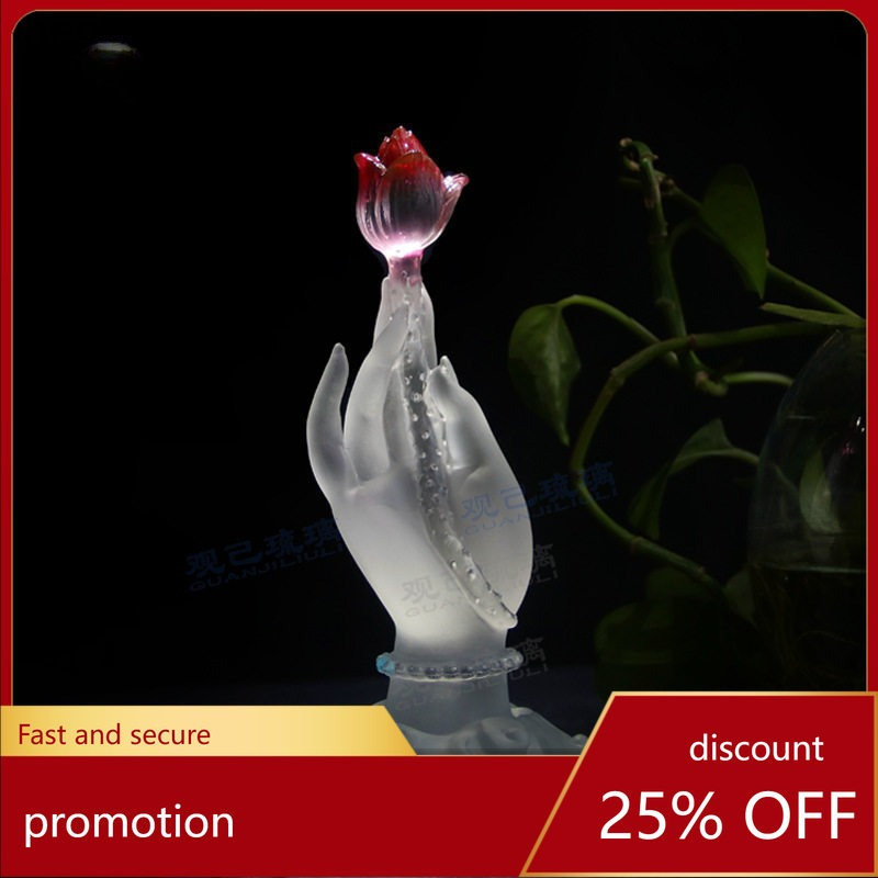 Home Decor Handicraft - Cz glazed buddha's hand lotus ornament