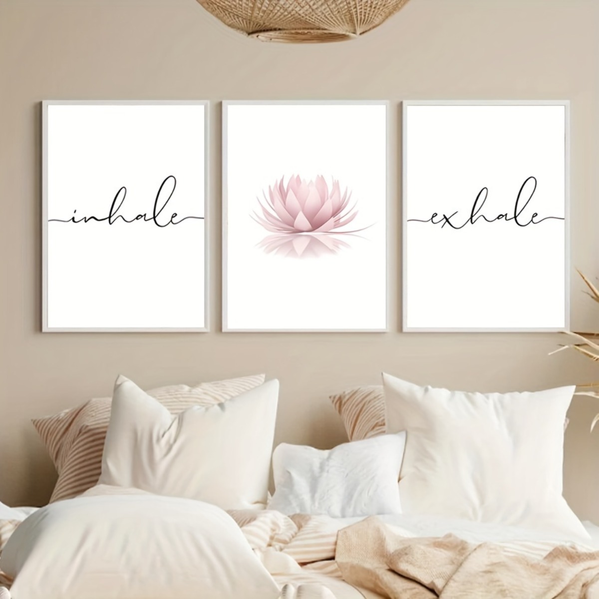 Home Decor Zen - 3pcs/set Inhale Exhale Zen Abstract Canvas