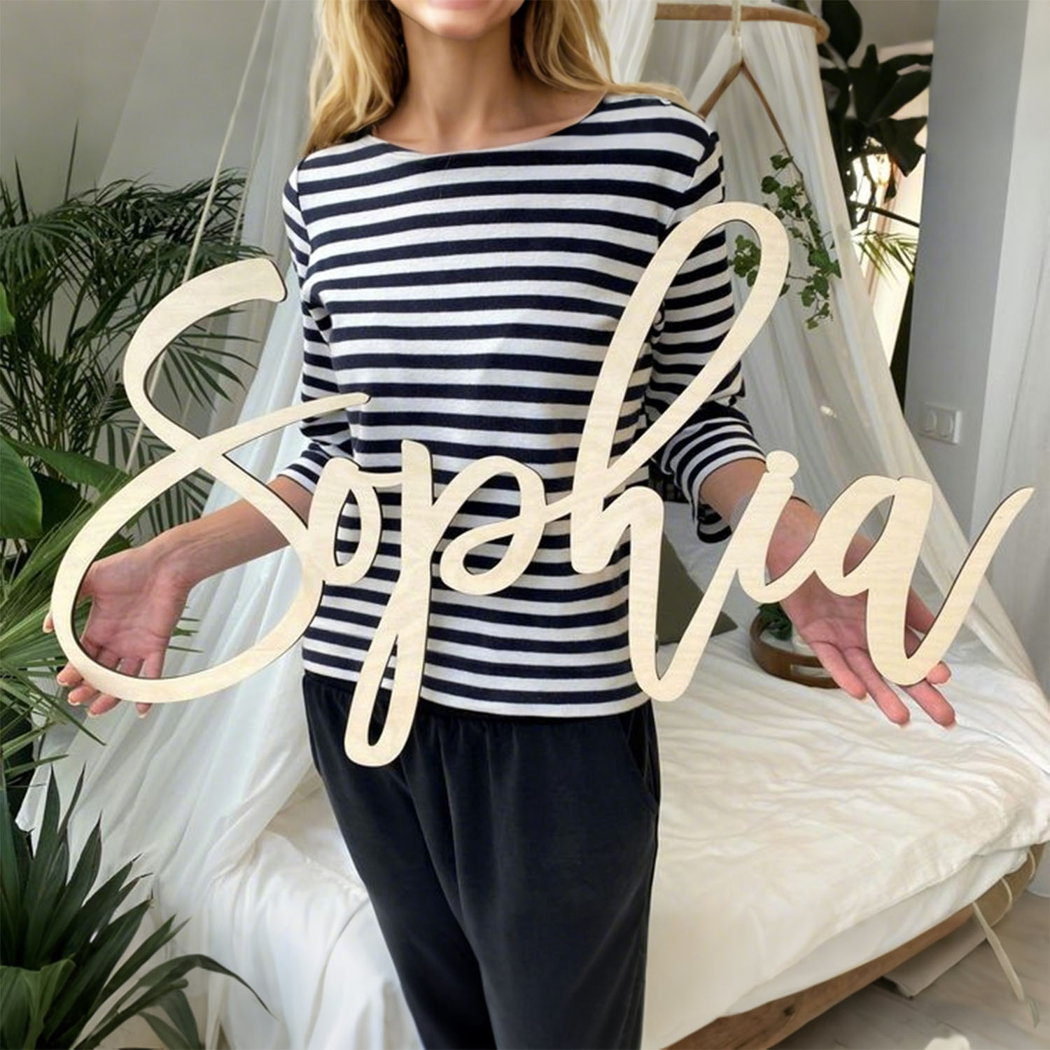 Home Decor Unique - 1pc personalized wooden surname brand, custom