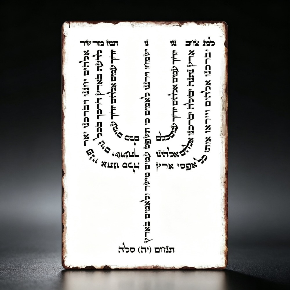 Home Decoration - CIFBUY Vintage Hebrew YHVH Aluminum Wall