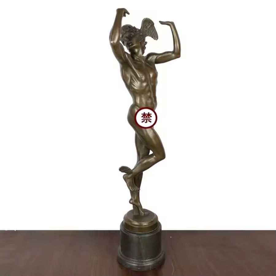 Home Decor Hermes - Bronze Greek Hermes Roman Mercury Statue