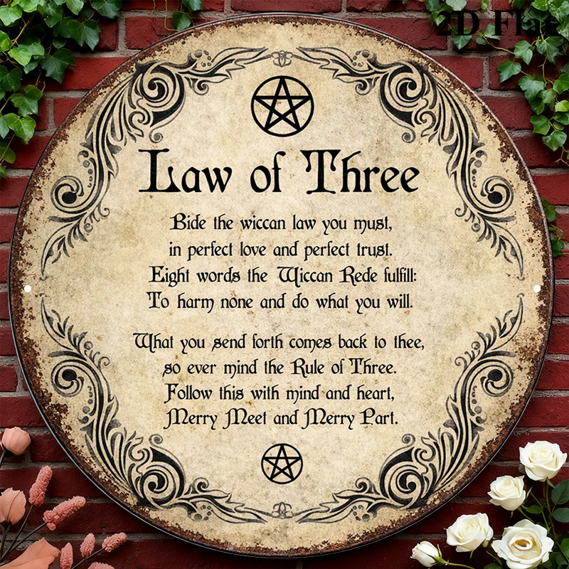 Home Decoration - CIFBUY Vintage Wicca Triple Goddess Aluminum