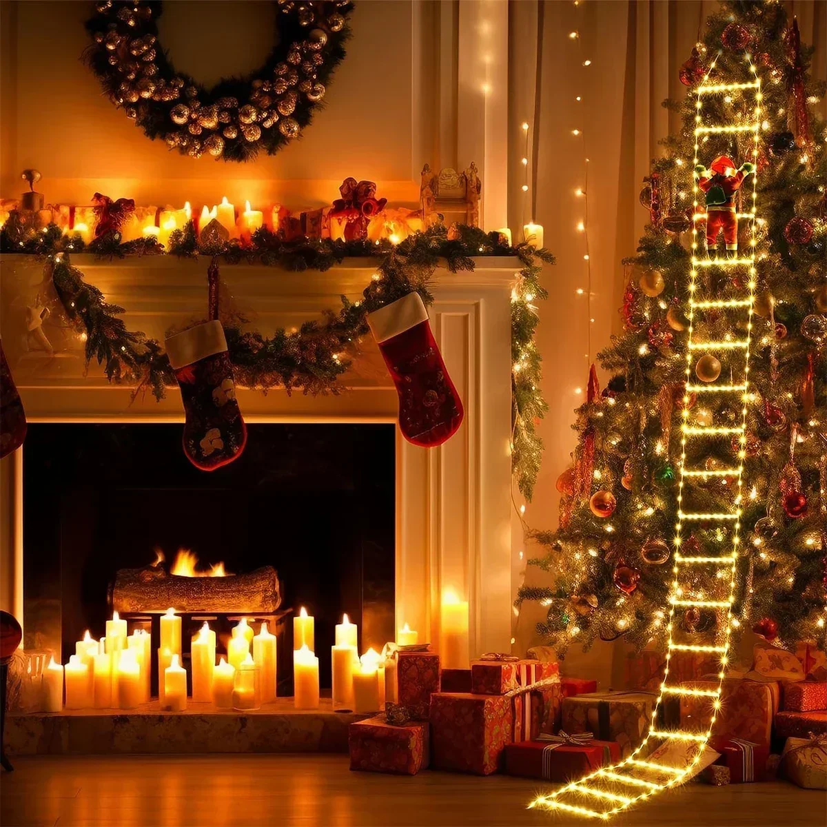 LED Ladder Light for Santa Cla - Home Decor Xmas Tree recension och pris