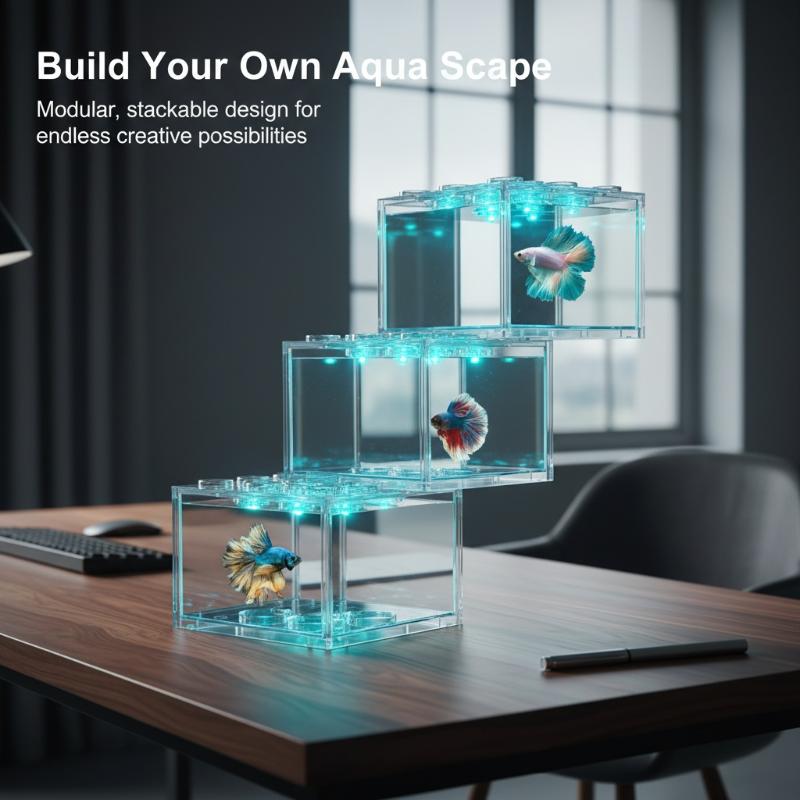 Stackable Mini Fish Tank Acryl - Home Decor Habitat recension och pris