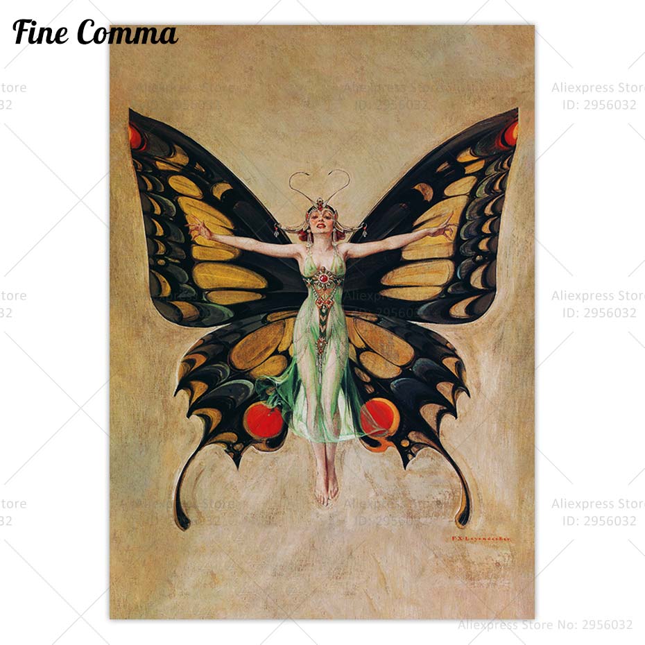 The Flapper Vintage Poster Fra - Xavier Home Decor recension och pris
