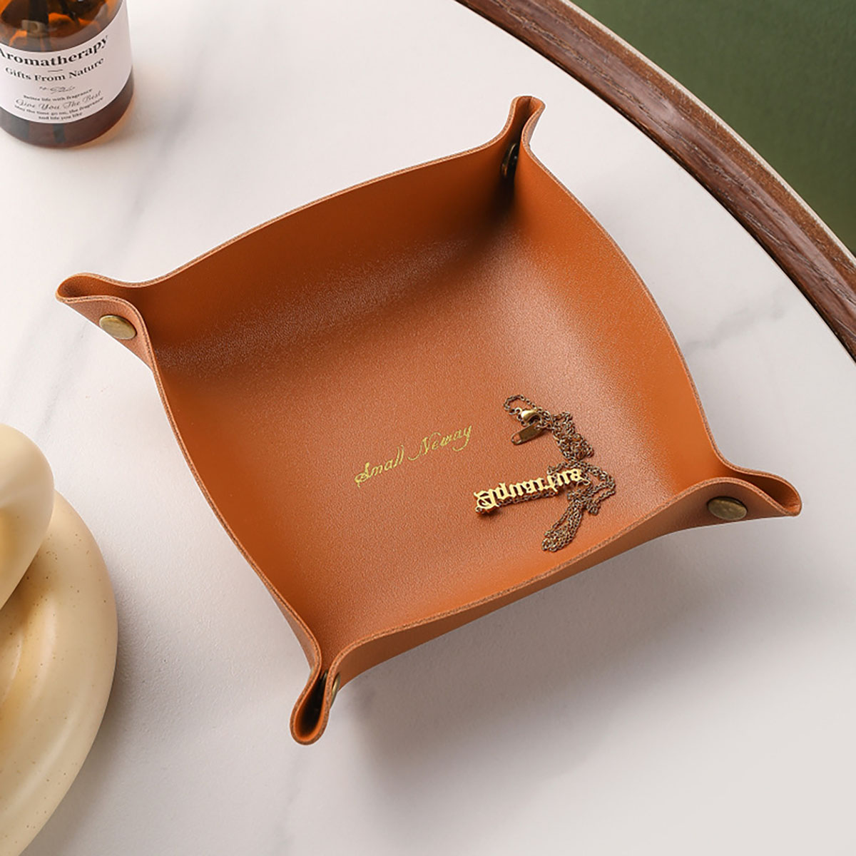 Nordic Style Leather Storage T - Home Decor Organizer recension och pris