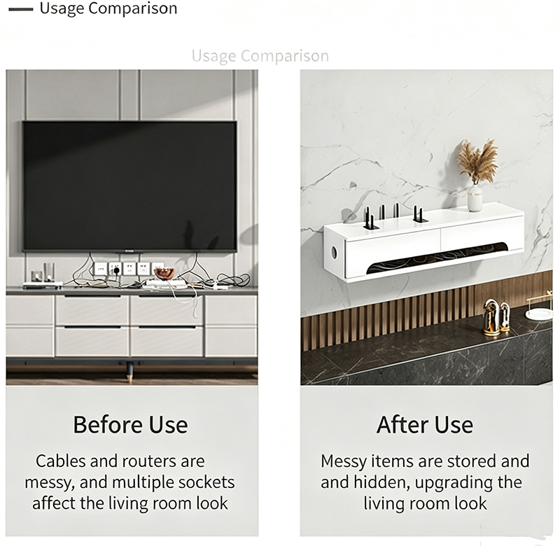 Wall‑Mounted Router Storage Bo - Home Decor Organizer recension och pris