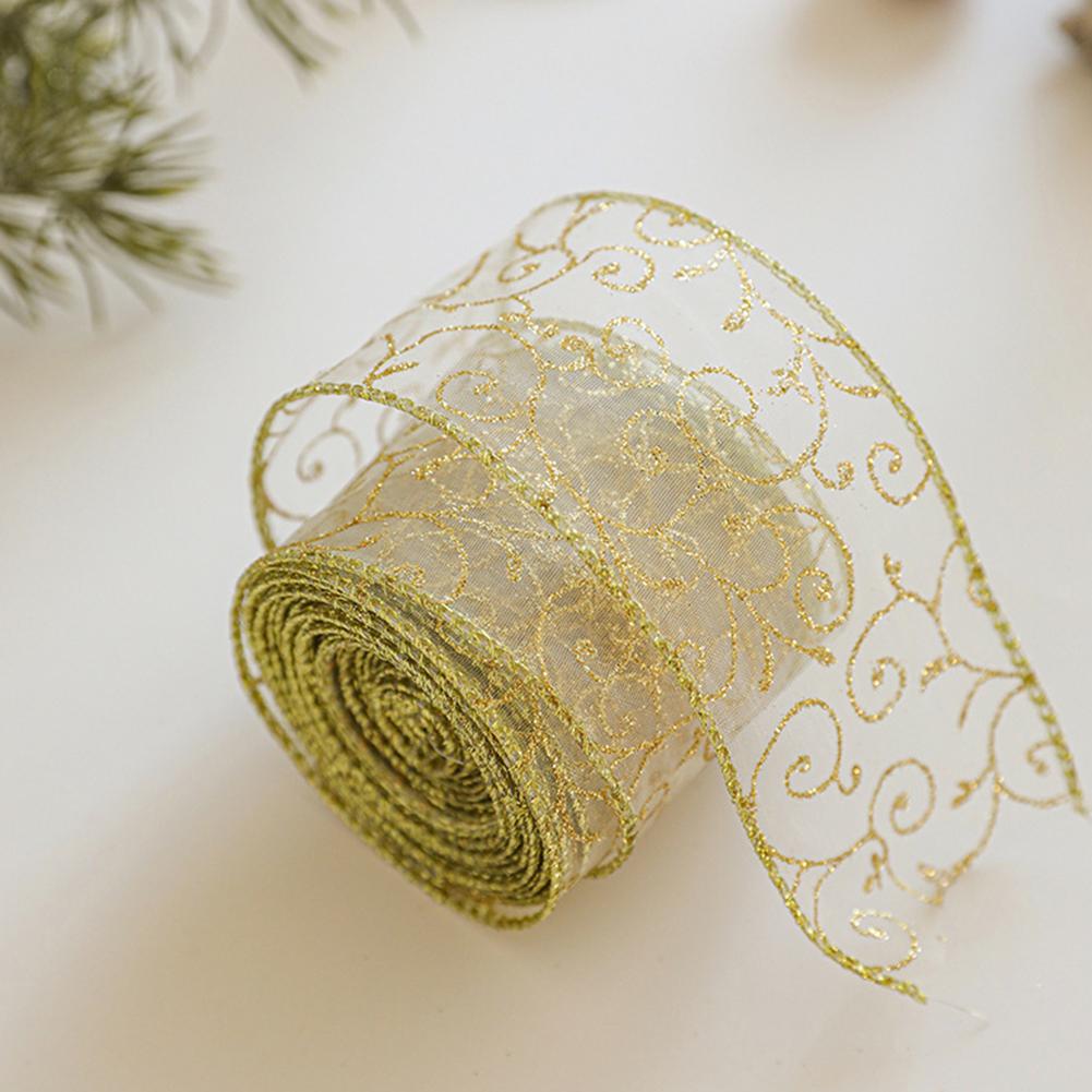 2m 2027 Christmas Ribbon Golde - Home Decor Xmas Tree recension och pris