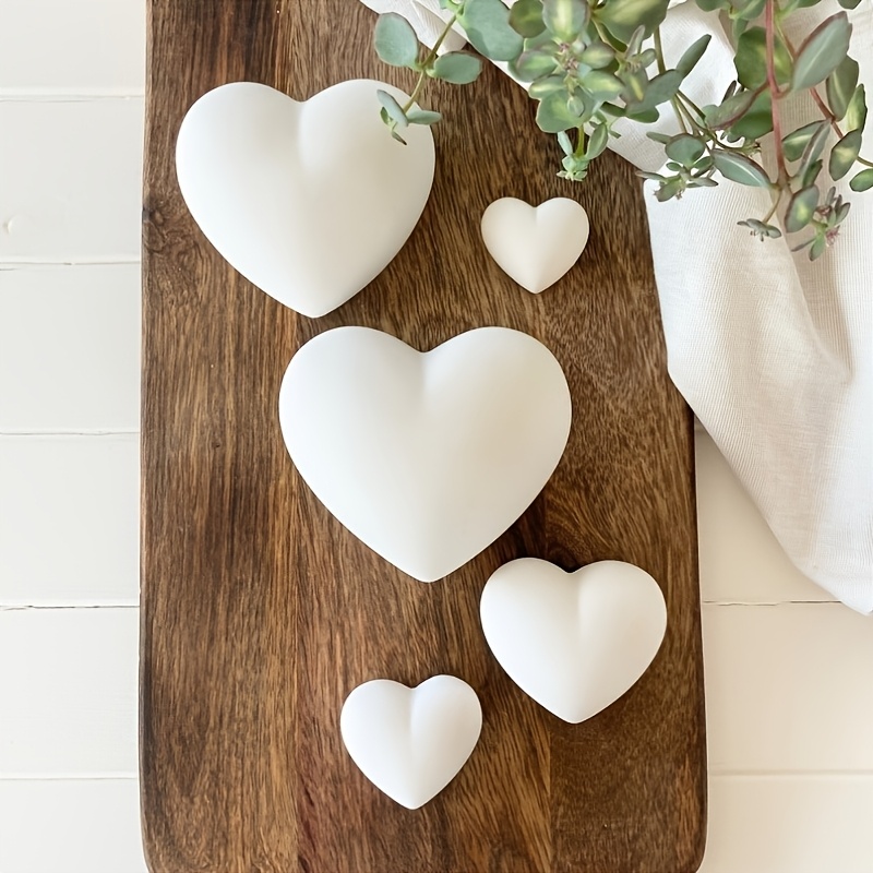 5pcs Heart-Shaped Gypsum Candl - Home Decor Handicraft recension och pris
