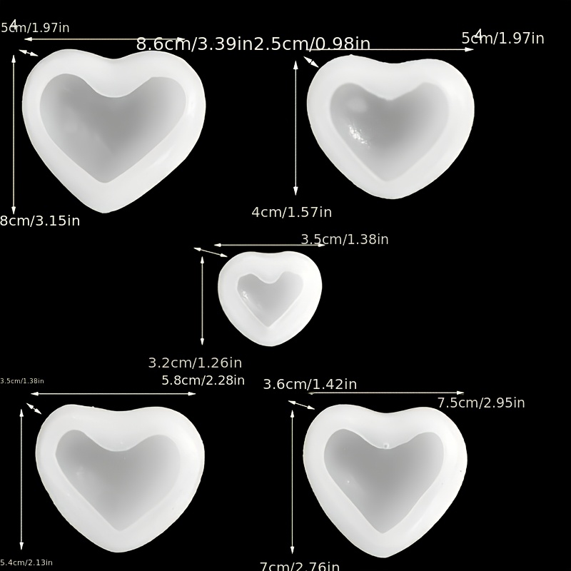 5pcs Heart-Shaped Gypsum Candl - Home Decor Handicraft recension och pris
