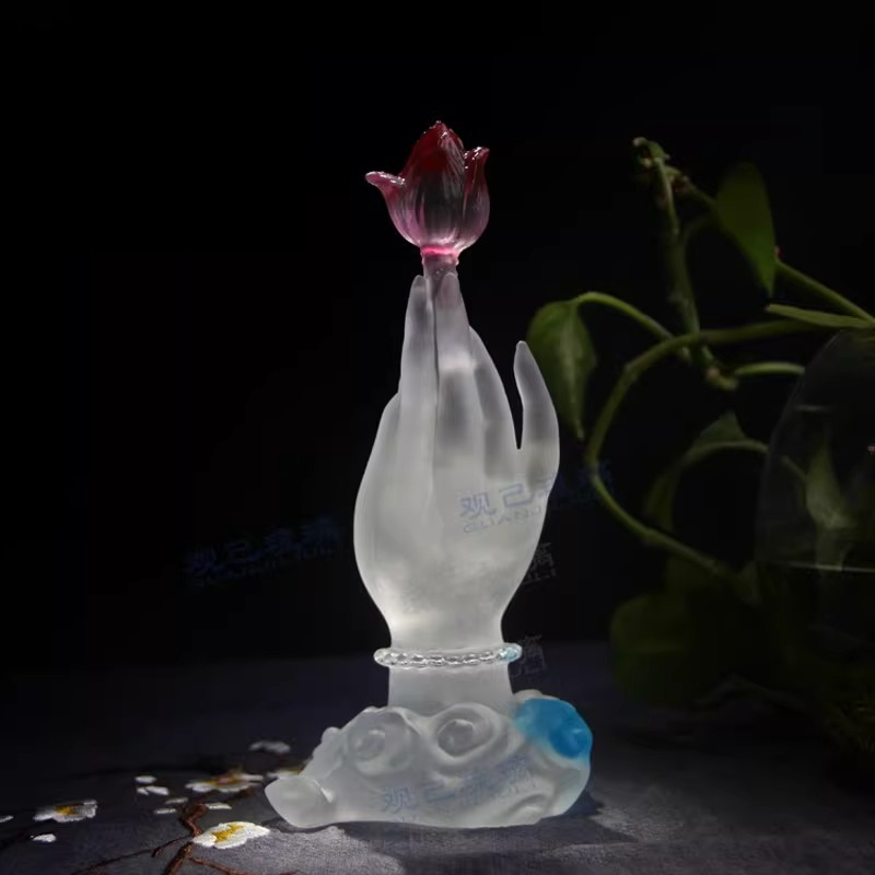 Cz glazed buddha's hand lotus  - Home Decor Handicraft recension och pris