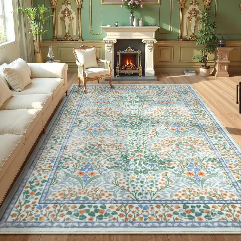Pink Living Room Carpet Large  - Home Decor Flowers recension och pris