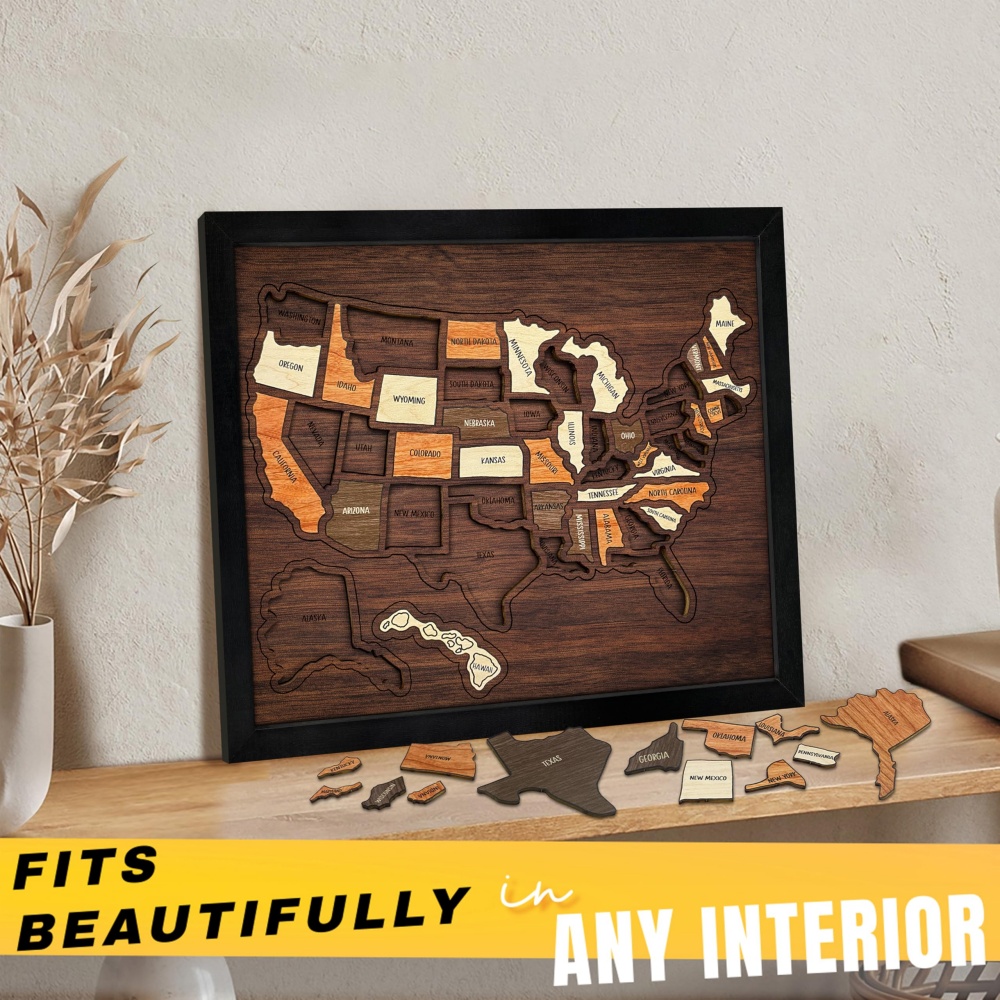 Customizable Wooden USA Travel - Home Decor Usa recension och pris