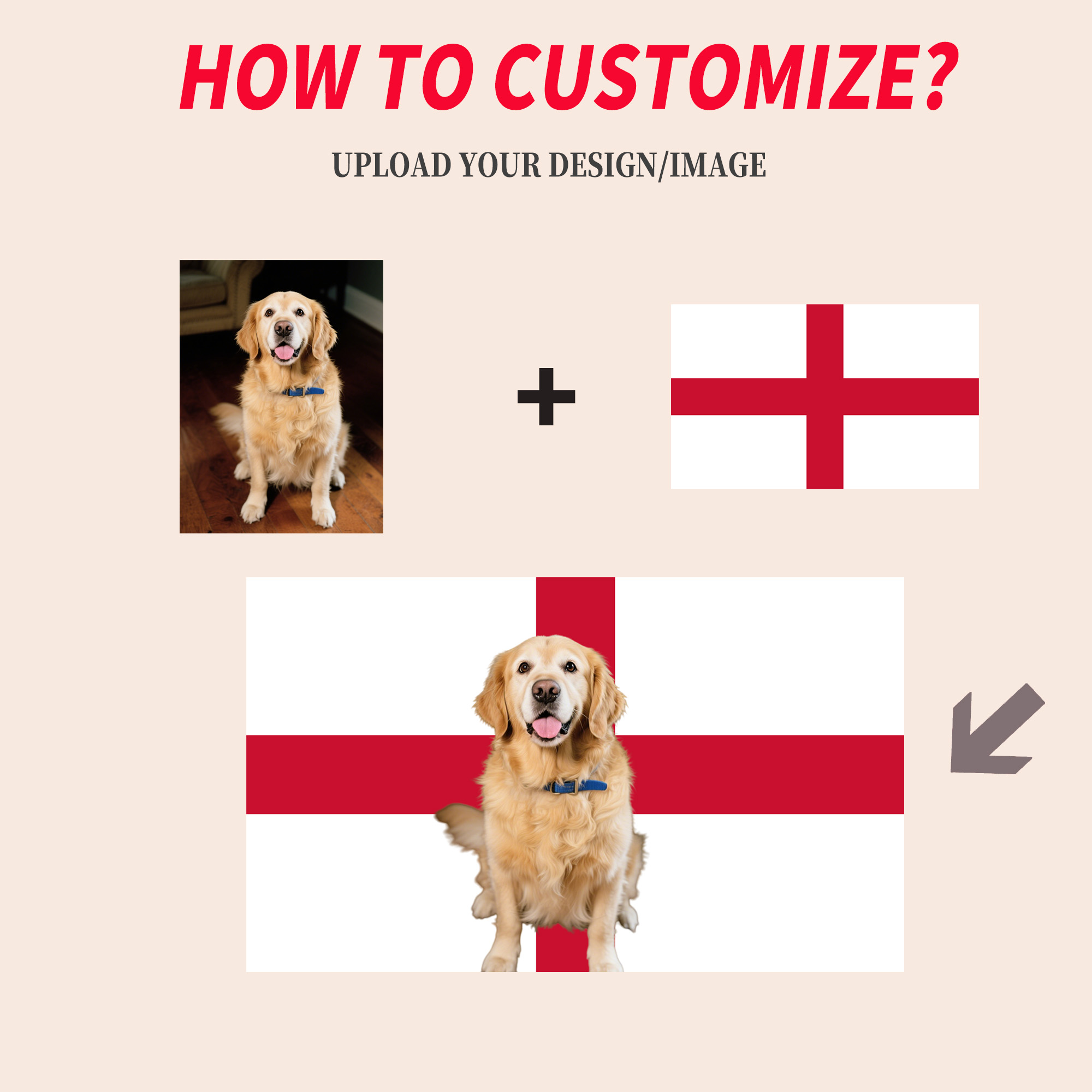 1pc 2D FLAT Personalize Englan - Home Decor Unique recension och pris
