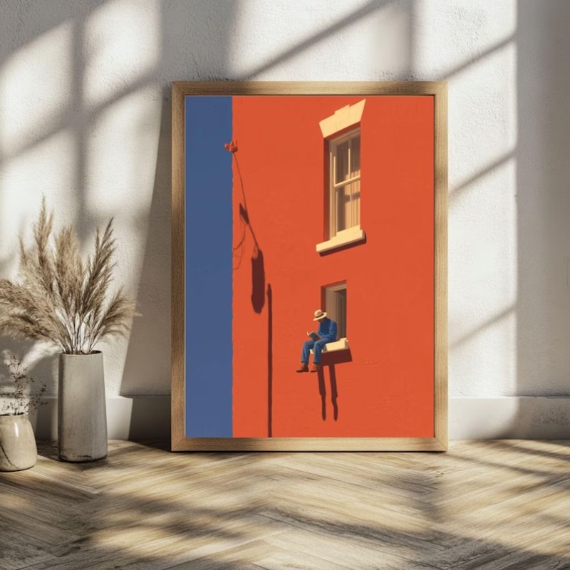 Vintage Minimalist Abstract Wa - Home Decor Zen recension och pris