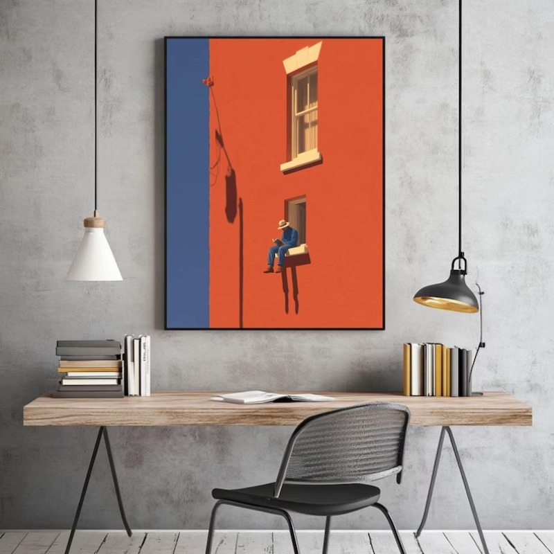 Vintage Minimalist Abstract Wa - Home Decor Zen recension och pris