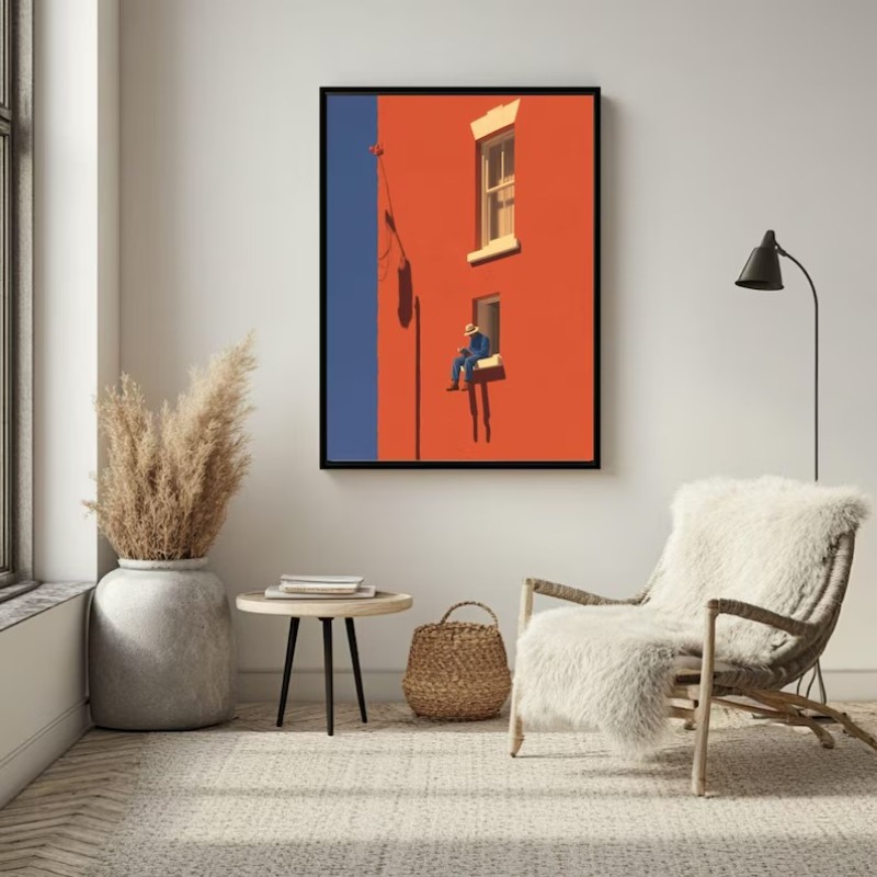 Vintage Minimalist Abstract Wa - Home Decor Zen recension och pris