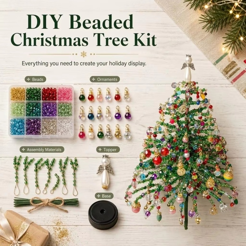 DIY Beaded Christmas Tree Kit  - Home Decor Xmas Tree recension och pris