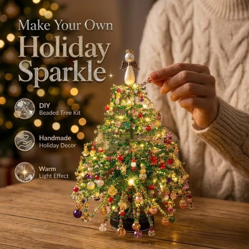 DIY Beaded Christmas Tree Kit  - Home Decor Xmas Tree recension och pris