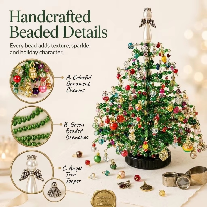 DIY Beaded Christmas Tree Kit  - Home Decor Xmas Tree recension och pris