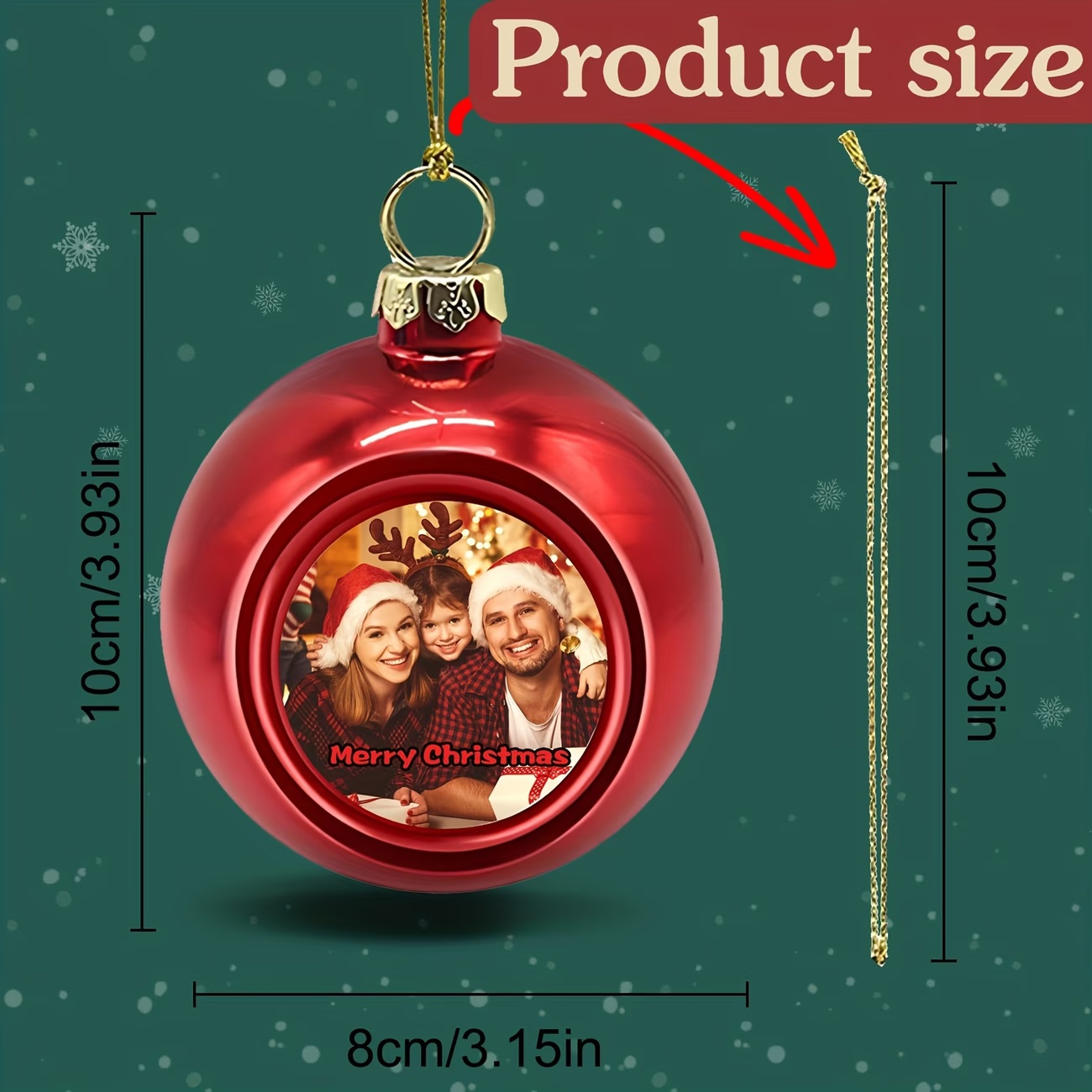 Custom Photo Christmas Ornamen - Home Decor Xmas Tree recension och pris