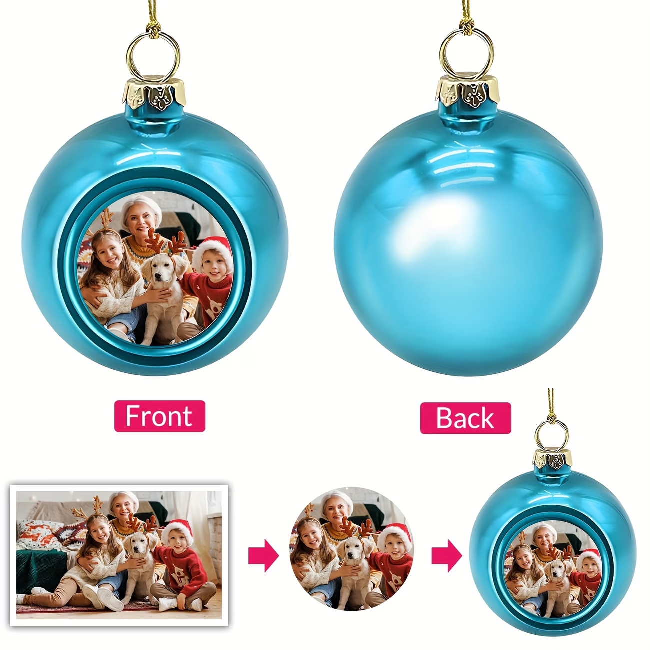 Custom Photo Christmas Ornamen - Home Decor Xmas Tree recension och pris