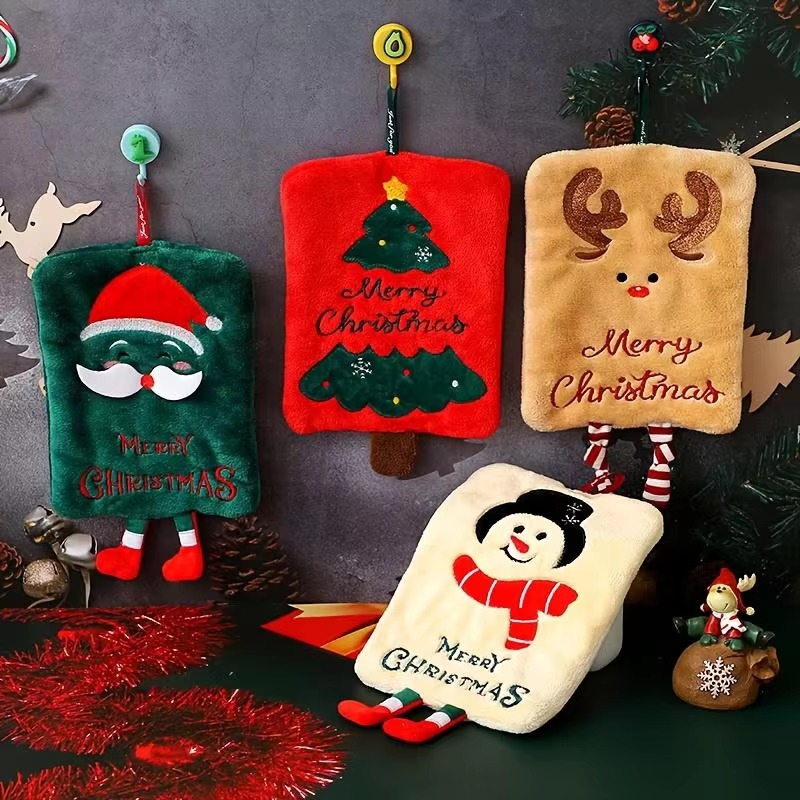 Xmas Hanging Hand Towel Coral  - Home Decor Xmas Tree recension och pris