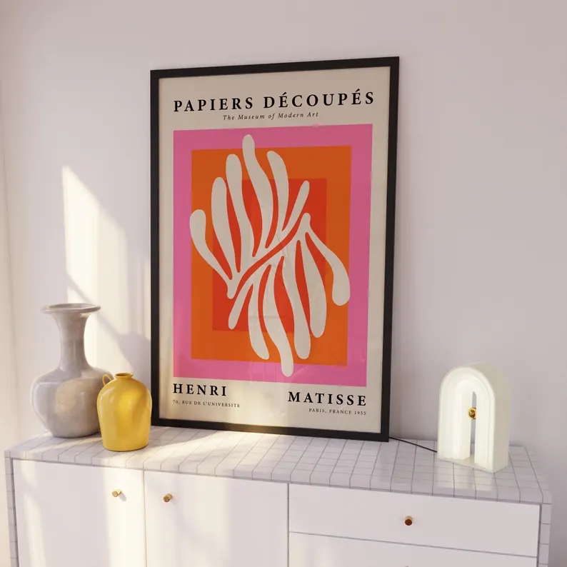 3pcsModern Orange  Bauhaus And - Home Decor On Wall recension och pris