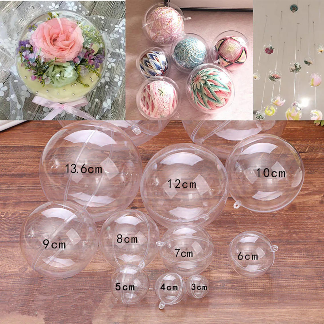 1-20CM Transparent Balls Hollo - Home Decor Xmas Tree recension och pris