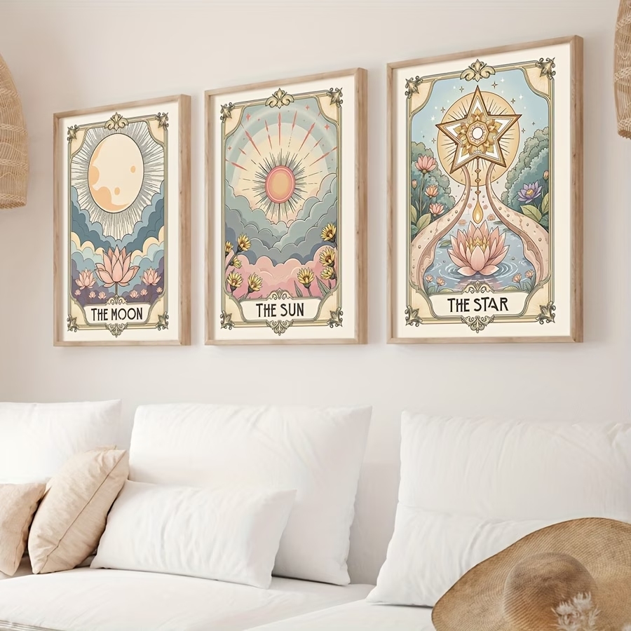 Modern Boho Tarot Sun And Moon - Home Decor Nz recension och pris