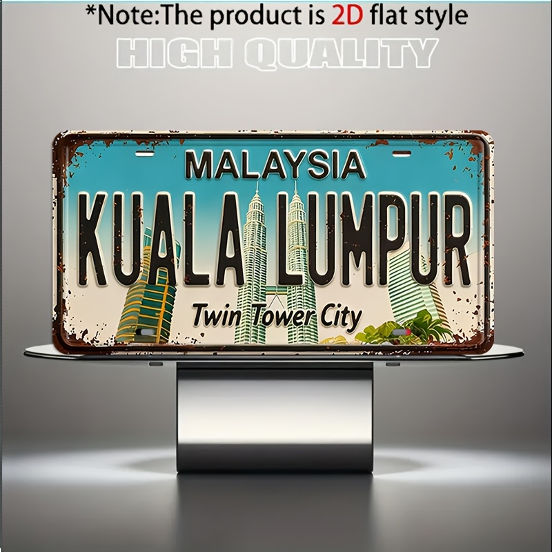 2D Flat, 1pc Vintage Kuala Lum - Home Decor Kuala Lumpur recension och pris