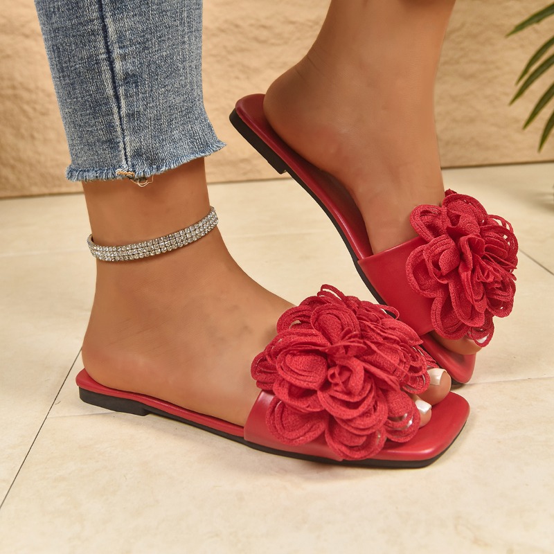 New Summer Women's Square-toe  - Home Decor Flowers recension och pris