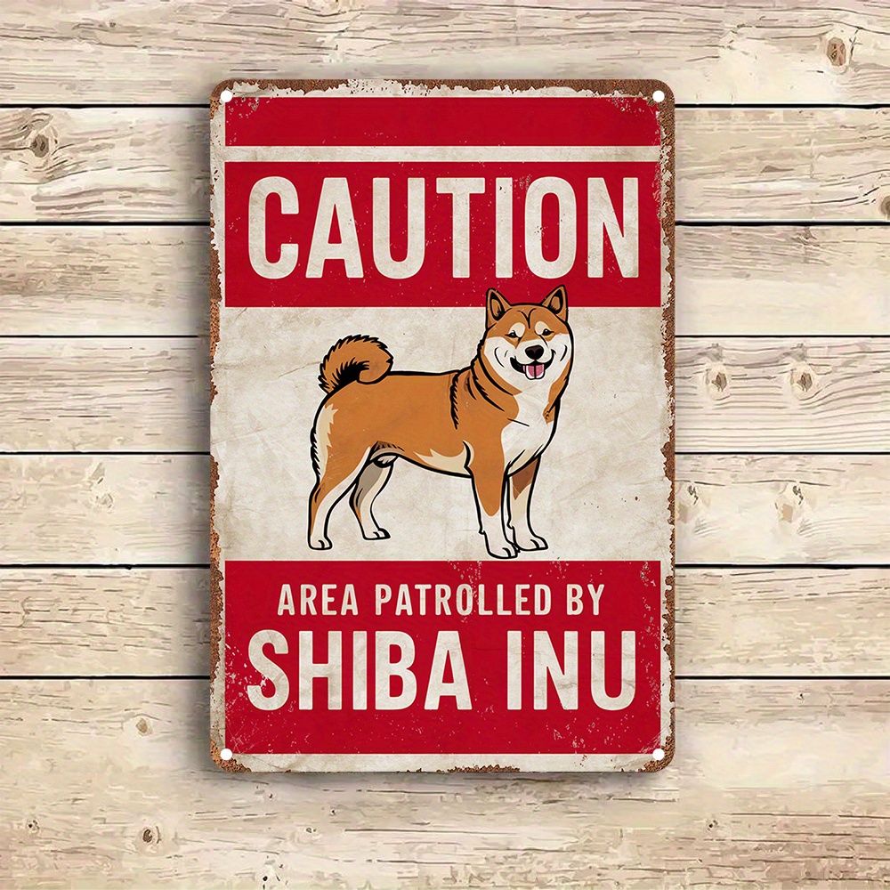 Vintage Shiba Inu Caution Warn - Home Decor Nearby recension och pris