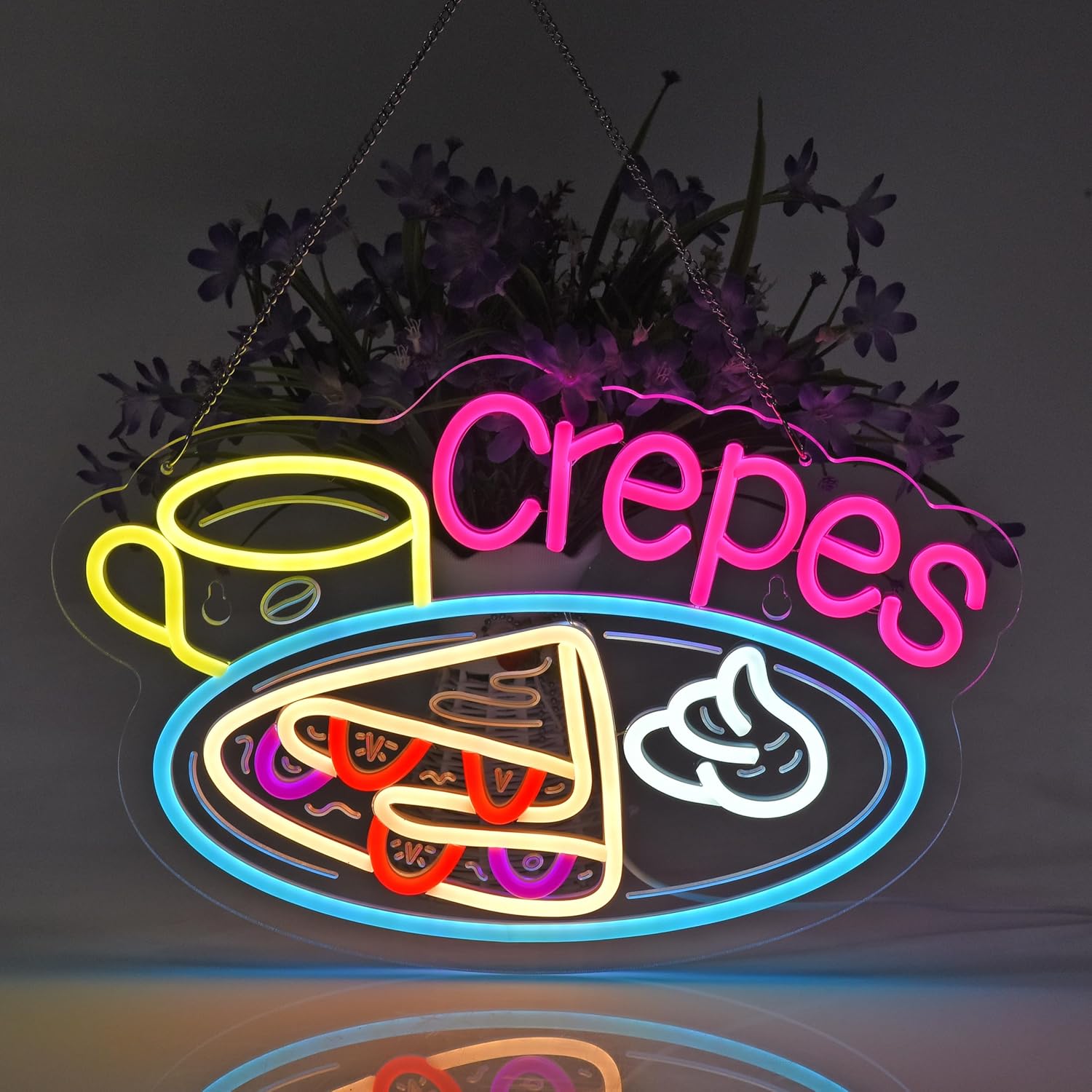 Crepes Neon Sign USB Powered L - Home Decor Nearby recension och pris