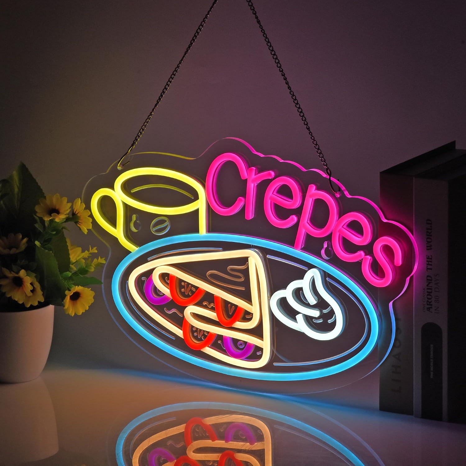 Crepes Neon Sign USB Powered L - Home Decor Nearby recension och pris