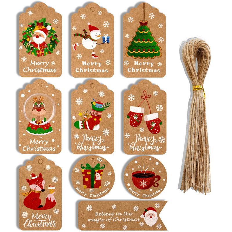 50pcs Merry Christmas Thank Yo - Home Decor Xmas Tree recension och pris