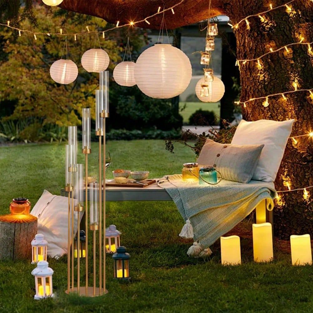 48inch Gold Floor Candle Holde - Home Decor Gold recension och pris