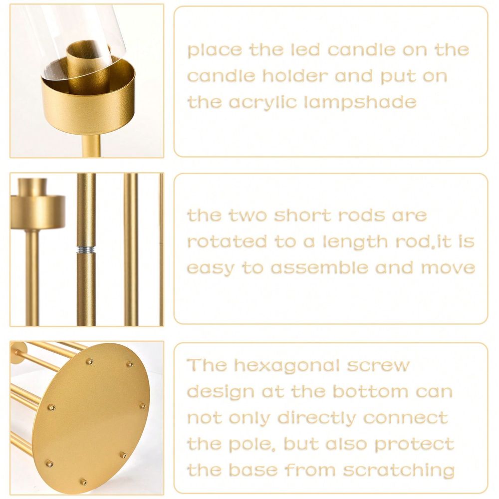 48inch Gold Floor Candle Holde - Home Decor Gold recension och pris