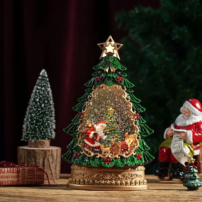 Snow Globe Music Box Christmas - Home Decor Xmas Tree recension och pris