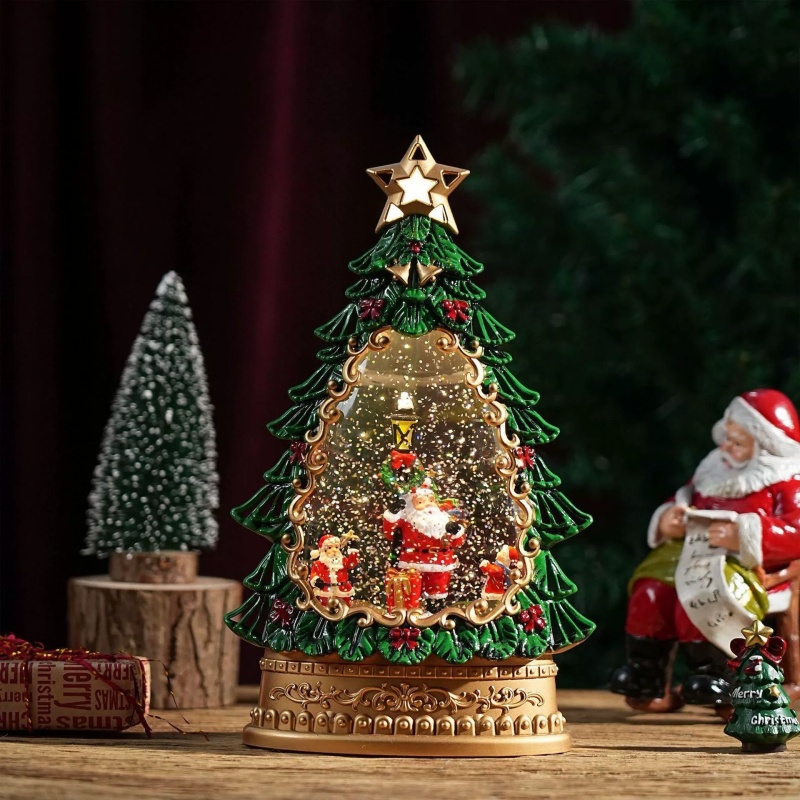 Snow Globe Music Box Christmas - Home Decor Xmas Tree recension och pris