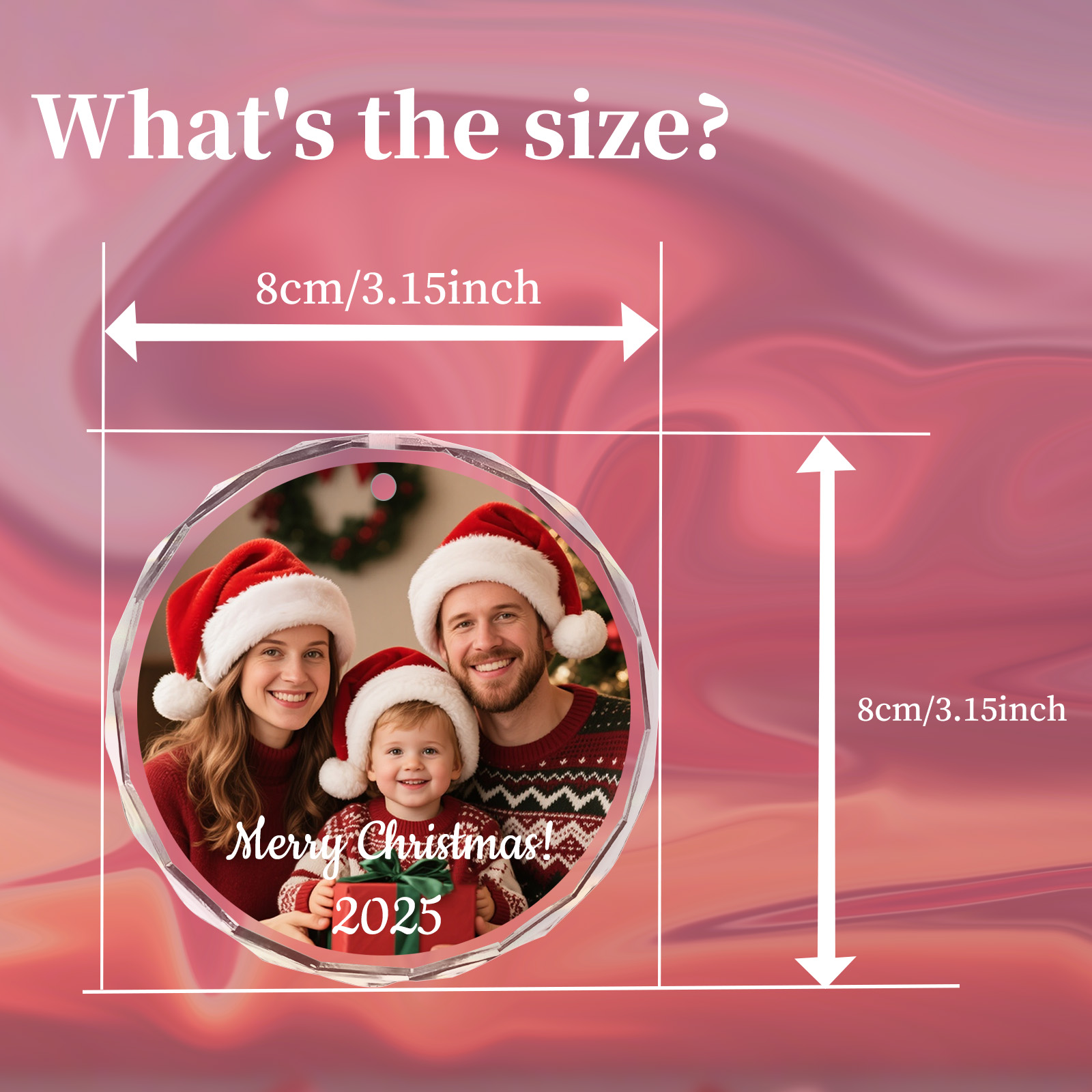 Custom Christmas Photo Ornamen - Home Decor Xmas Tree recension och pris