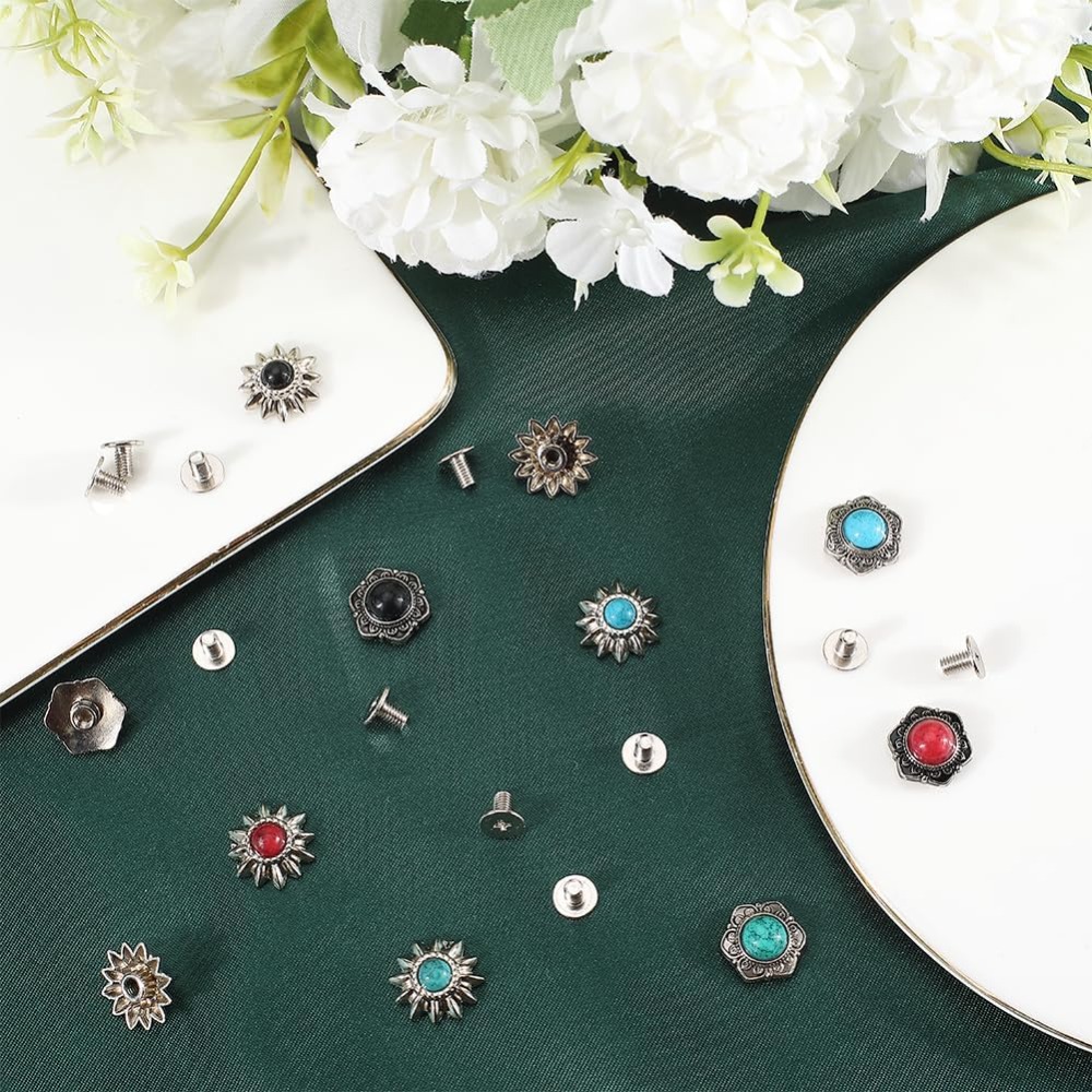 24 Sets 8 Styles Western Screw - Home Decor Flowers recension och pris