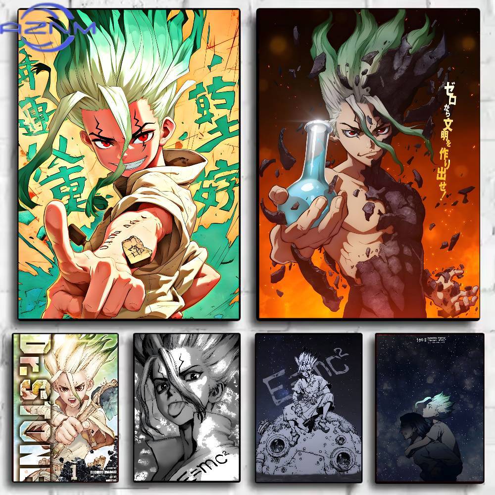 Classic Anime Dr Stone Poster  - Geometric Wall Art recension och pris