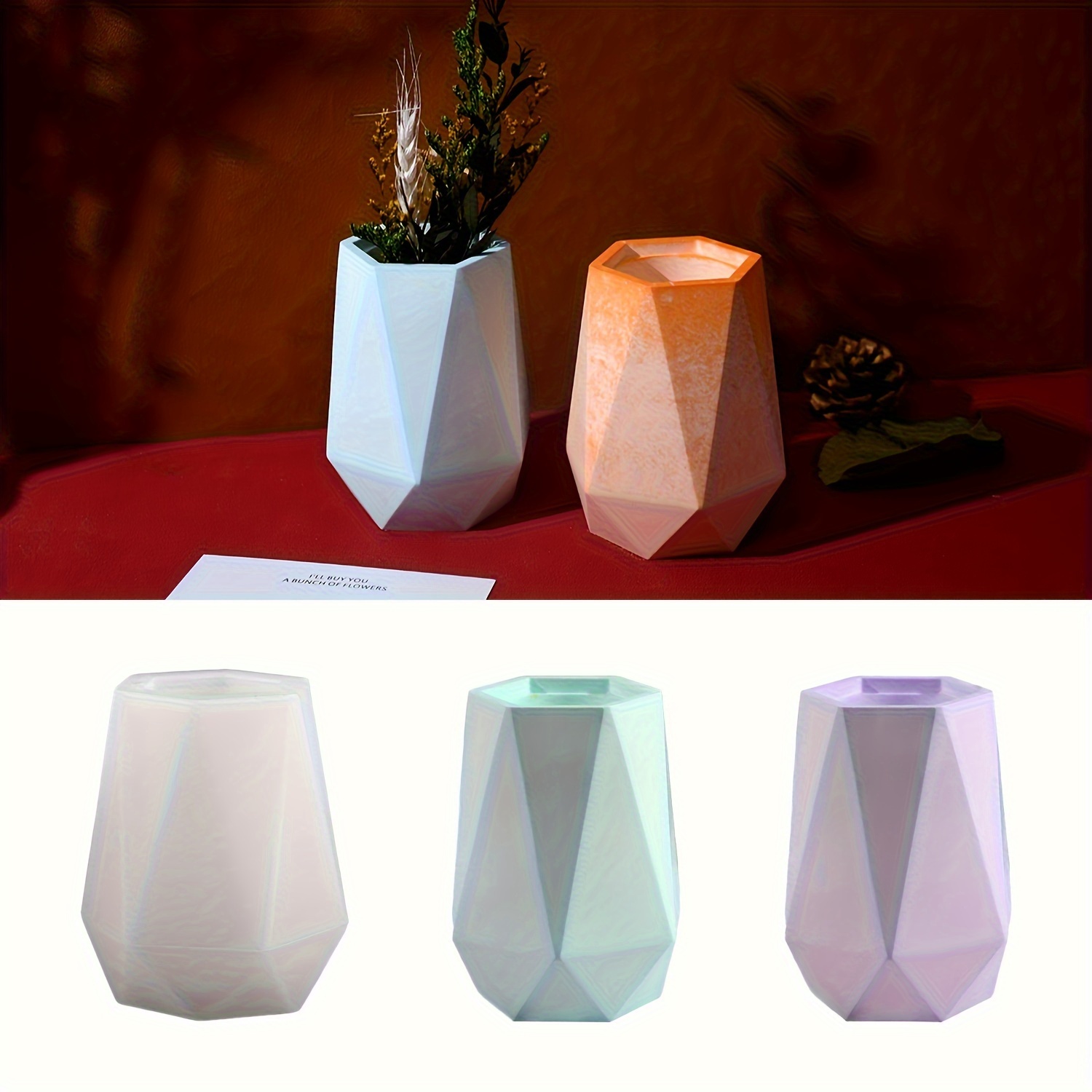 Diy6 Side Cut Side Vase Silico - Home Decor Handicraft recension och pris