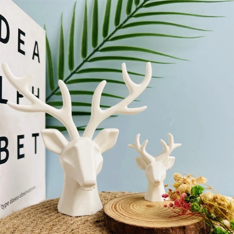 2 Pieces of Deer Antlers Ornam - Home Decor Handicraft recension och pris