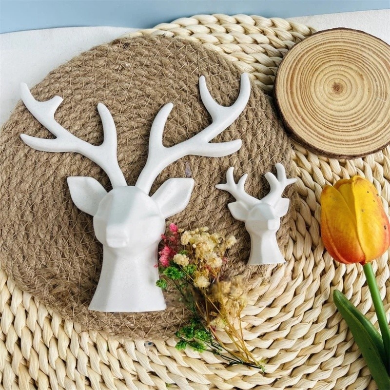 2 Pieces of Deer Antlers Ornam - Home Decor Handicraft recension och pris