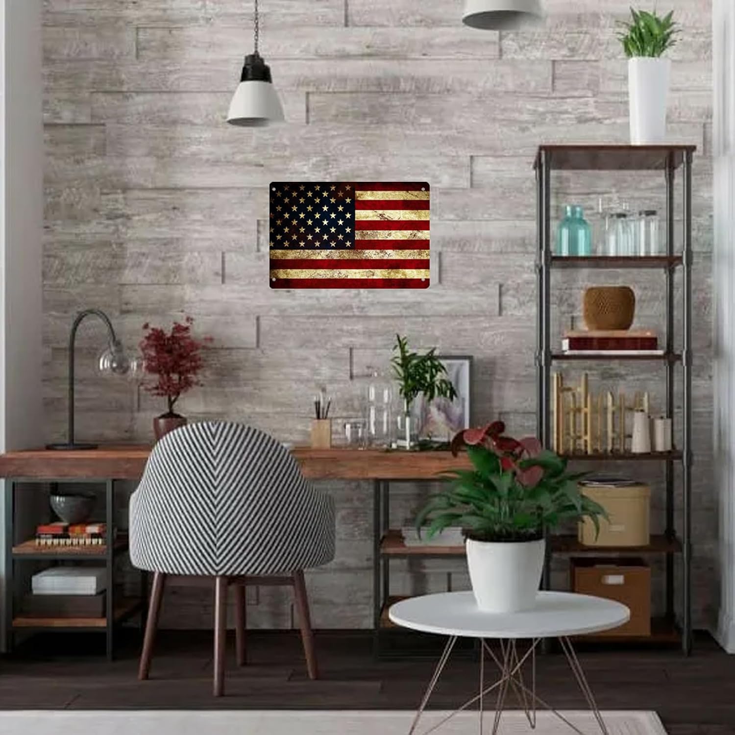 Vintage Tin Metal Wall Plaque  - Home Decor Usa recension och pris