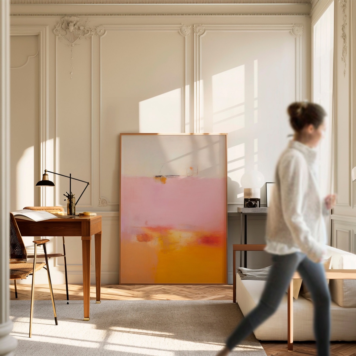 Pink Orange Abstract Canvas Pr - Home Decor Aesthetic Pinterest recension och pris