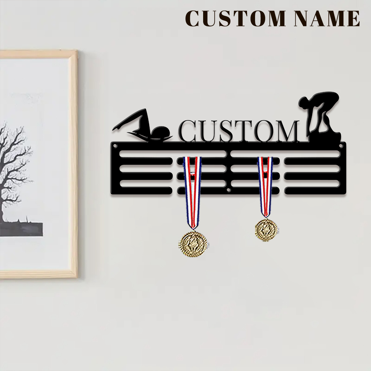 1pc Custom Swimming Metal Meda - Home Decor Organizer recension och pris