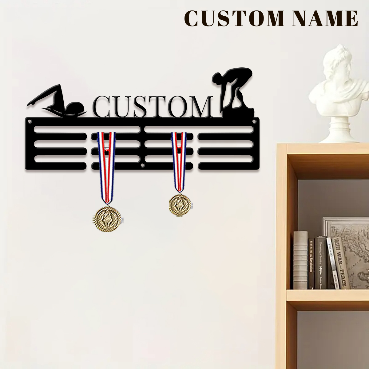 1pc Custom Swimming Metal Meda - Home Decor Organizer recension och pris